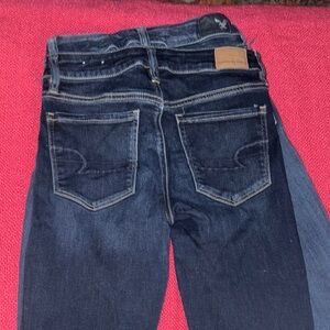 American Eagle Outfitters Women's Dark Blue Jeans
